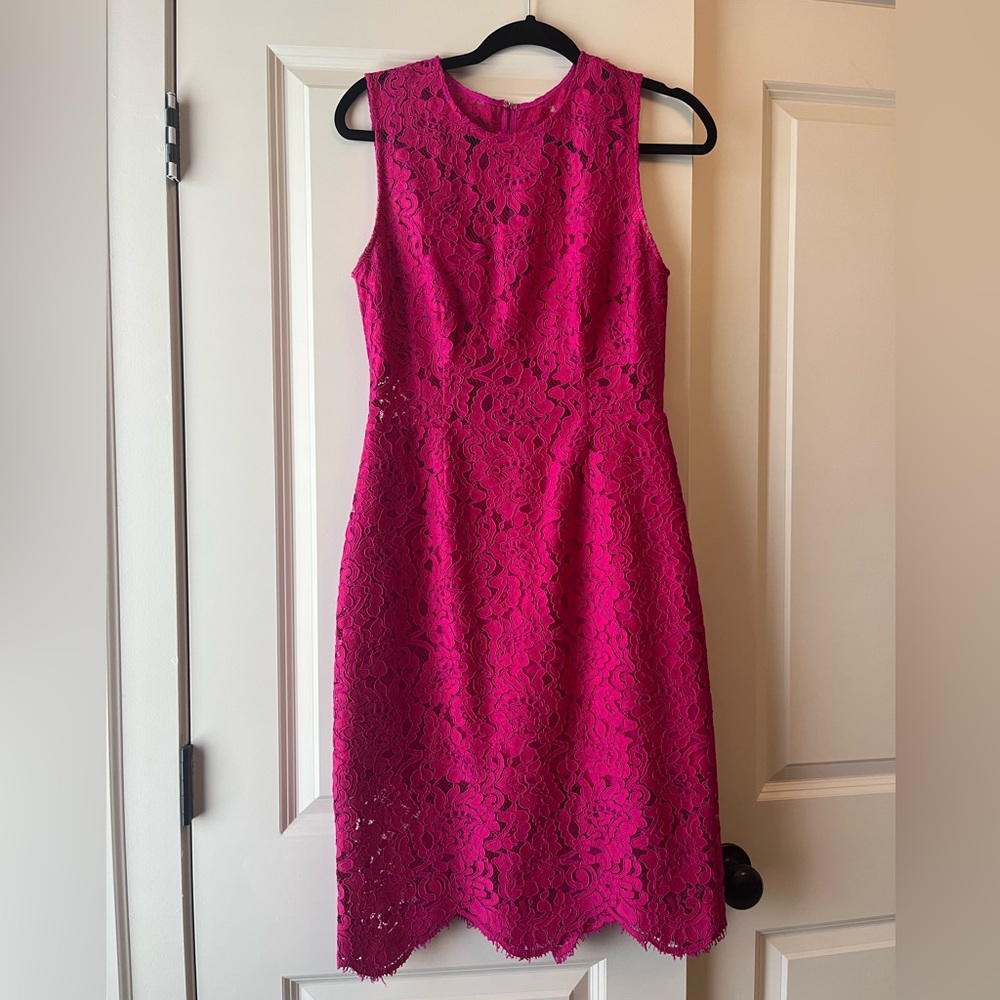 Hot Pink Fuchsia Lace Dress by Hutch Size 4